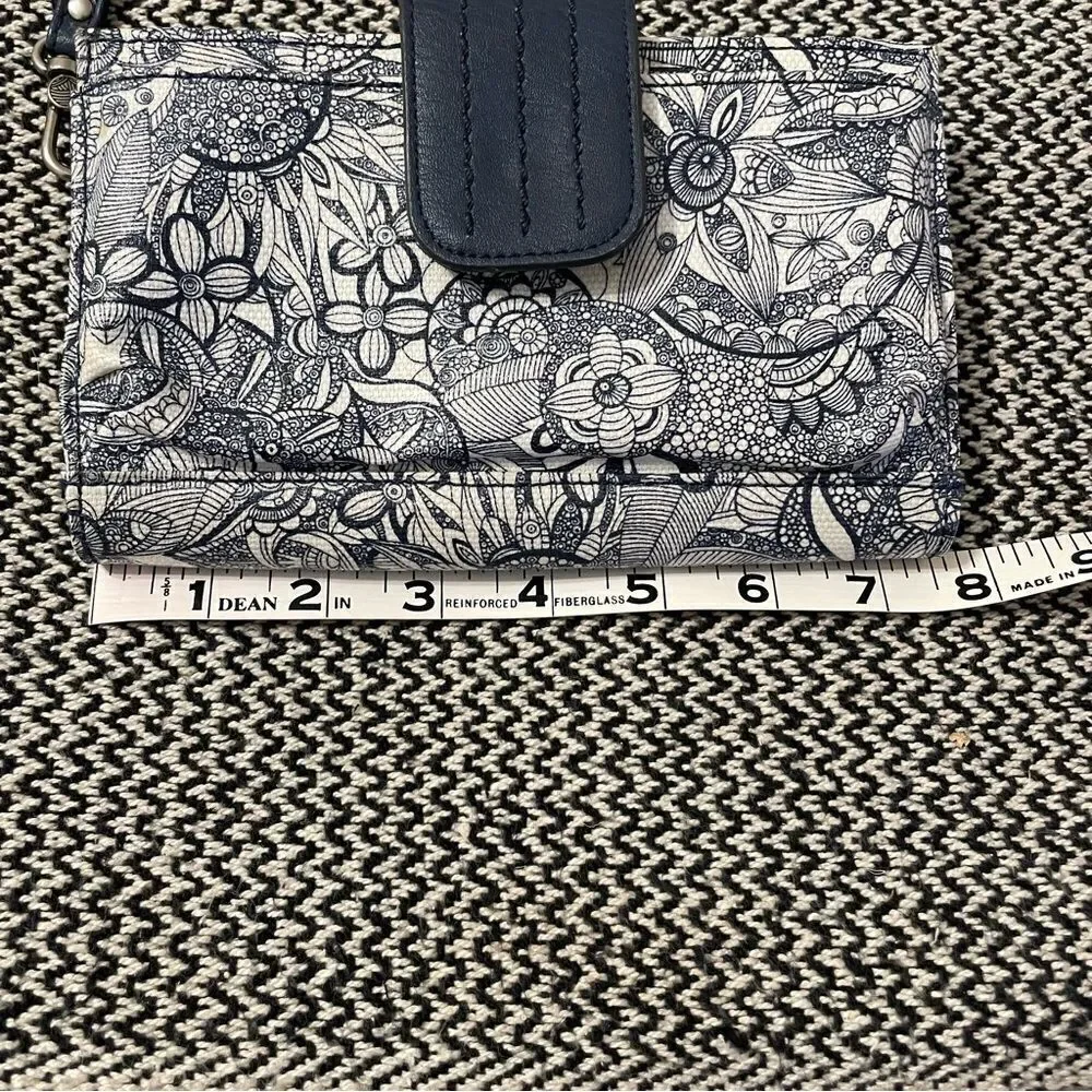 Sakroots Olympic Navy Floral Crossbody Phone Holder Wallet